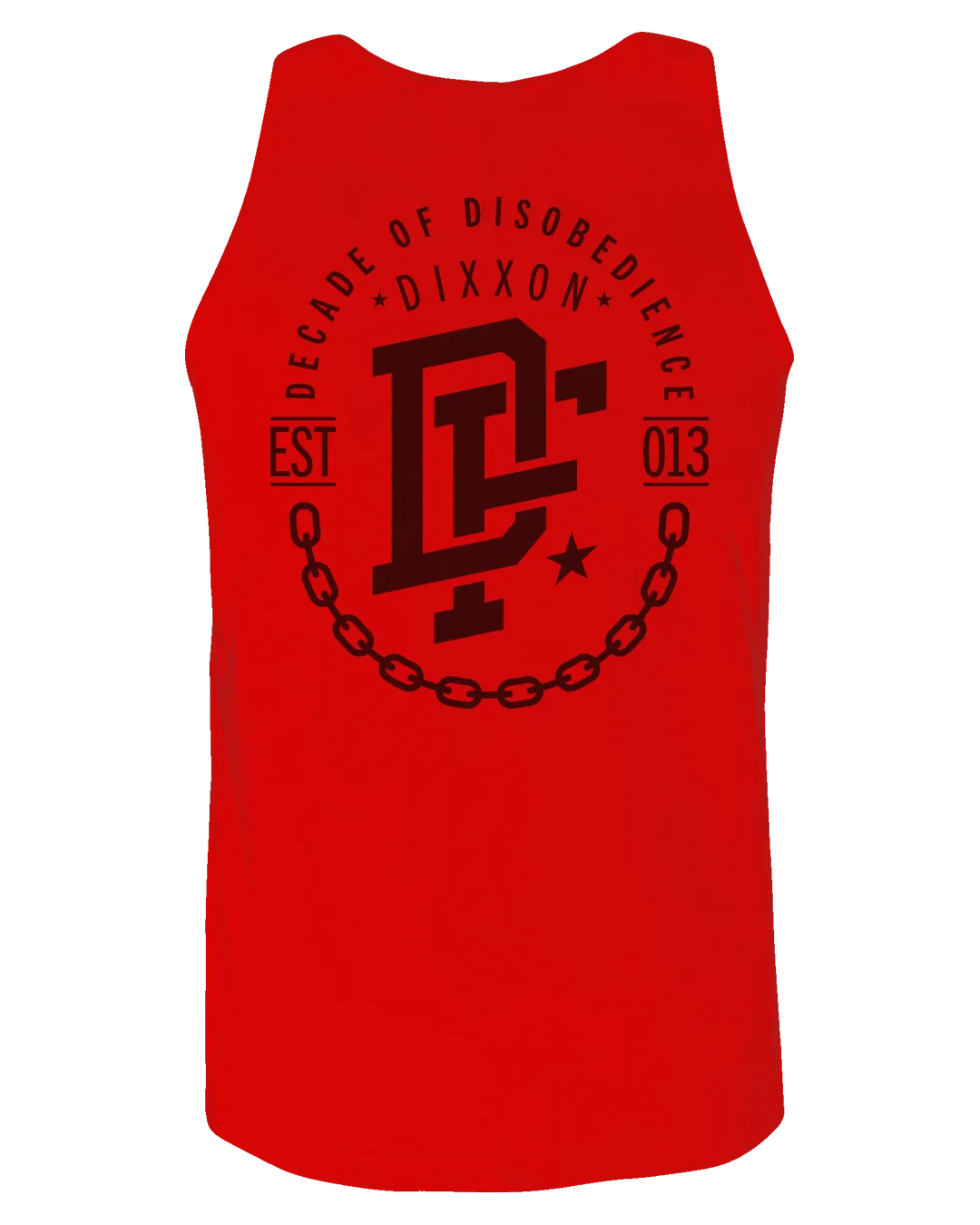 Black Disobedience Tank - Red