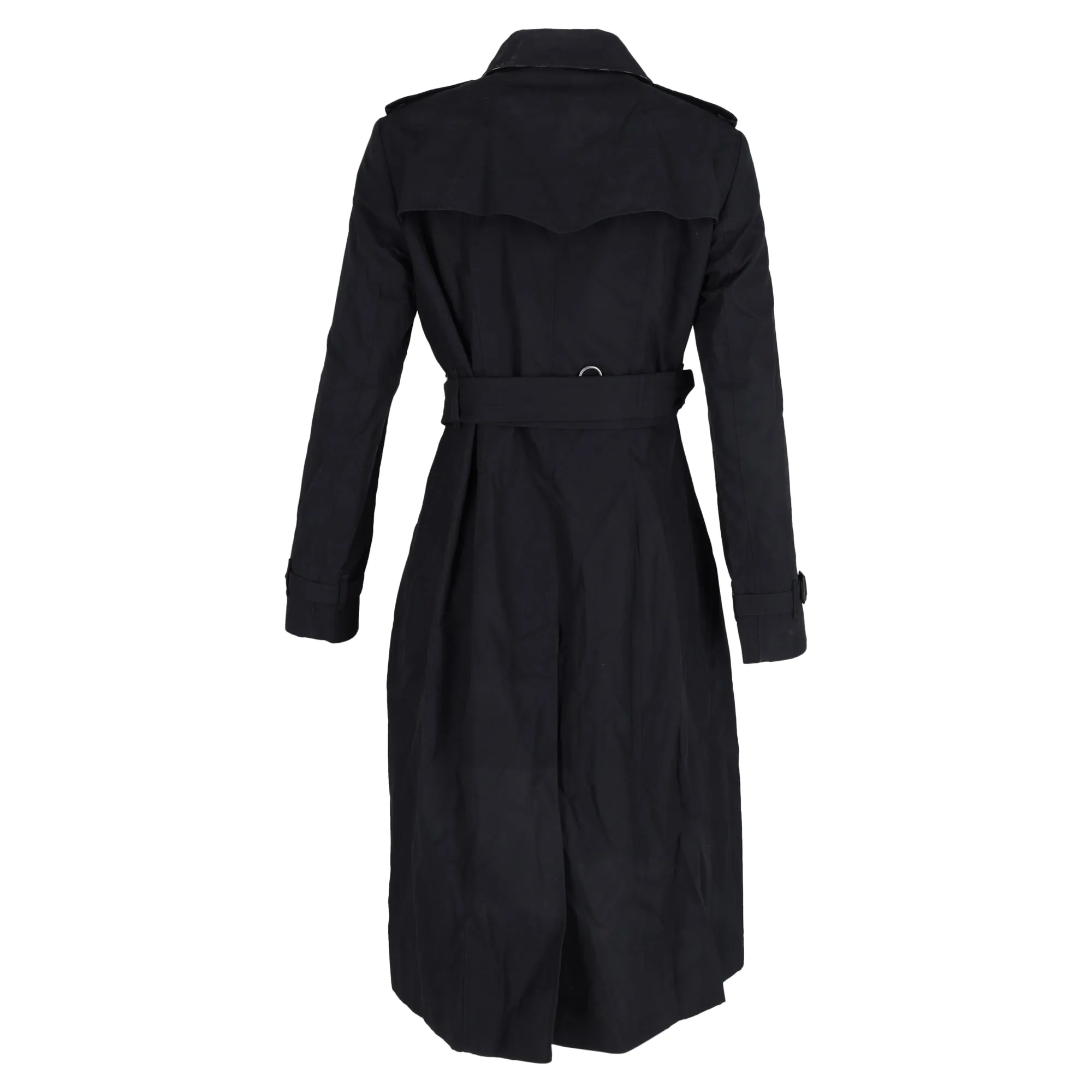 Burberry Chelsea Heritage Long Trench Coat in Navy Blue Cotton