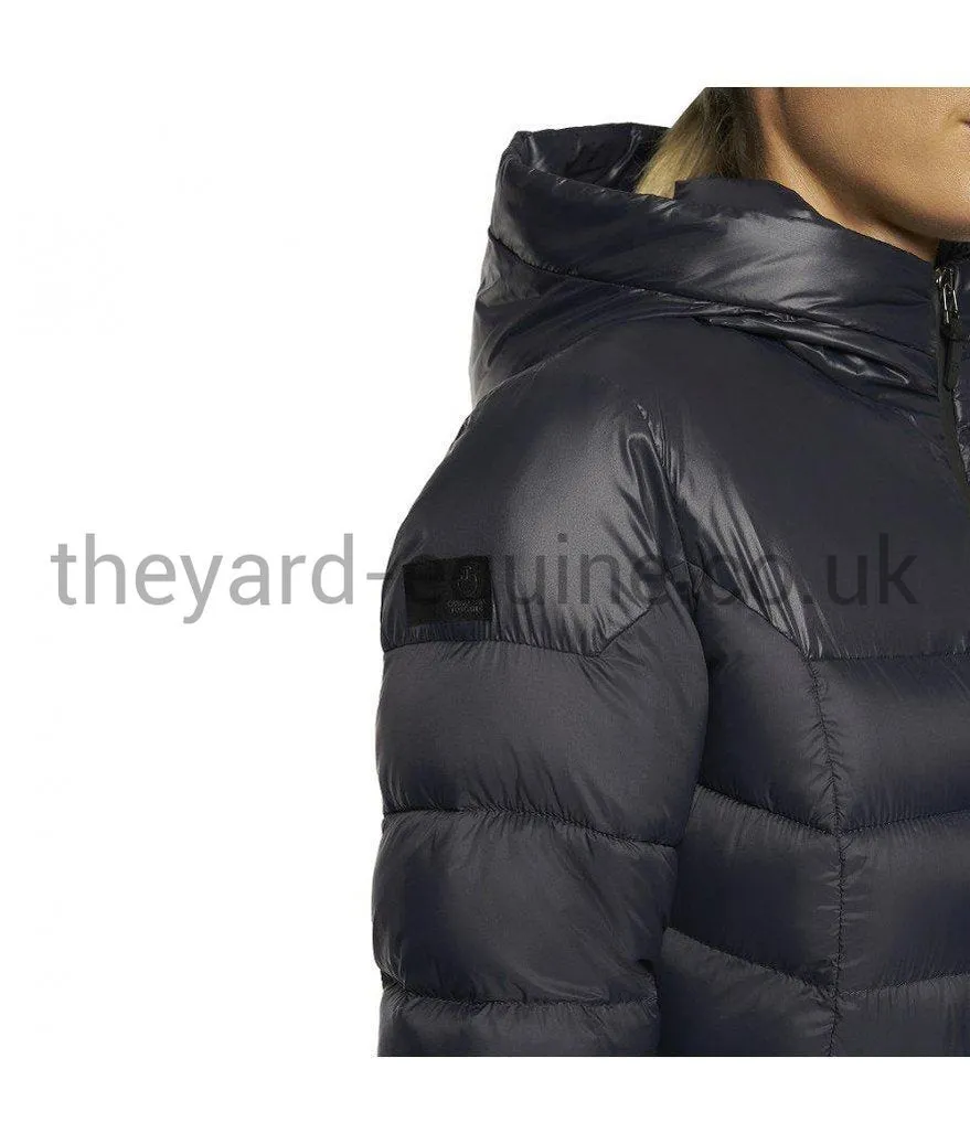 Cavalleria Toscana Coat - Padded Shiny/Matt Nylon Hooded Puffer Navy