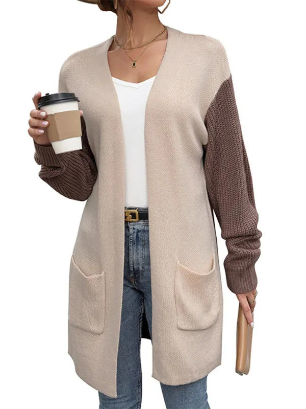 Color Block Duster Cardigan in Knit