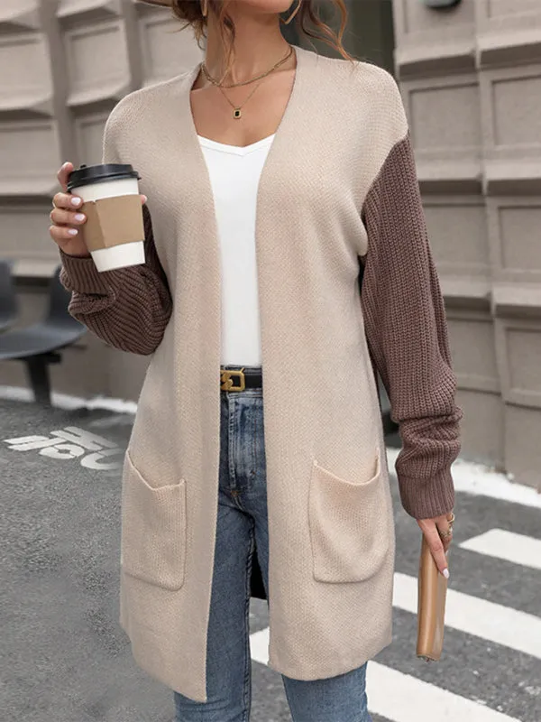 Color Block Duster Cardigan in Knit