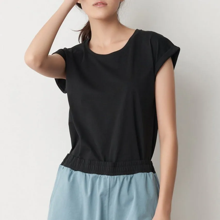 Cool Cotton Cap Sleeve Relaxed Top