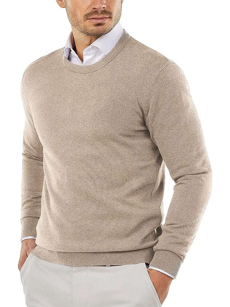 Crew Neck Slim Fit Pullover Knitted Sweater (US Only)