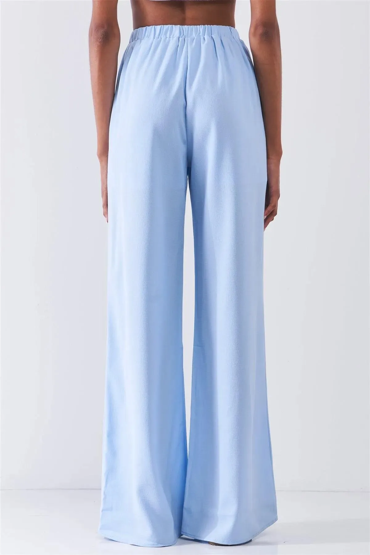 Endless Summer Sky Blue High Waist Flowy Wide Leg Pants /1-2-2-1