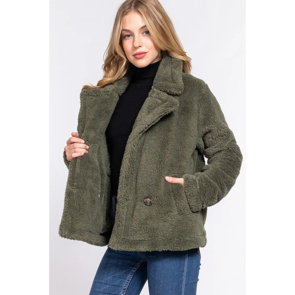 Faux Fur Sherpa Jacket