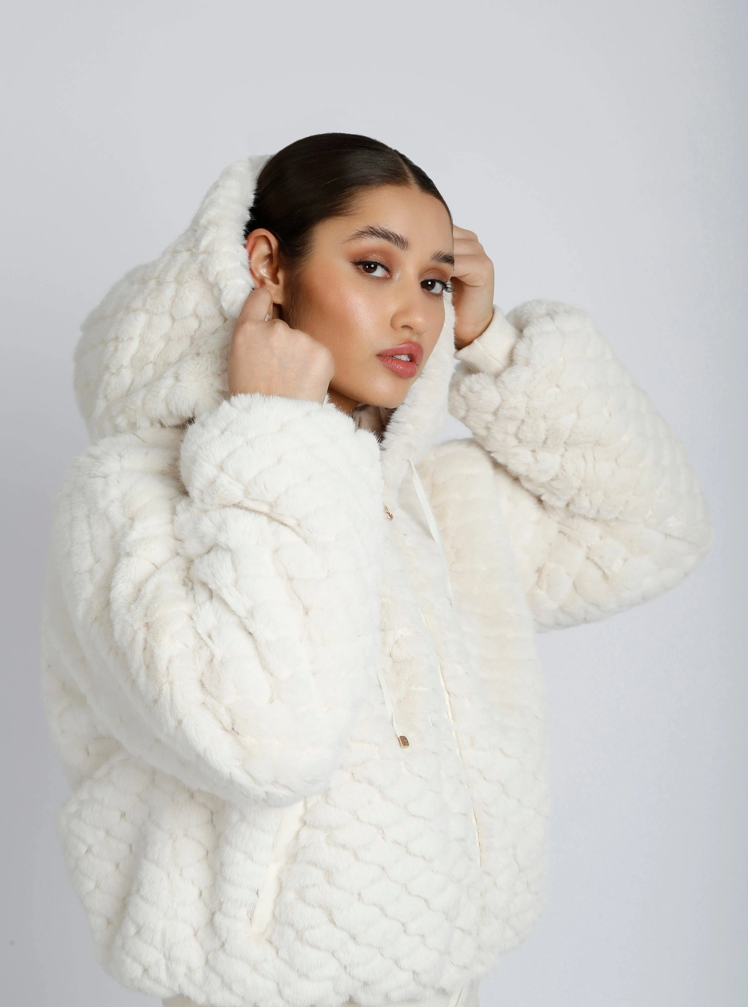 Fawn Reversible Faux Fur Hoodie