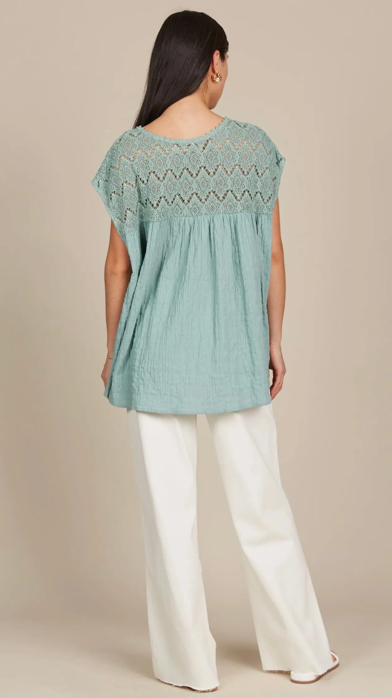 Fleur Relaxed Top Seafoam