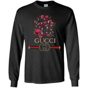 Gucci Logo Snake T-shirt Men Long Sleeve Shirt