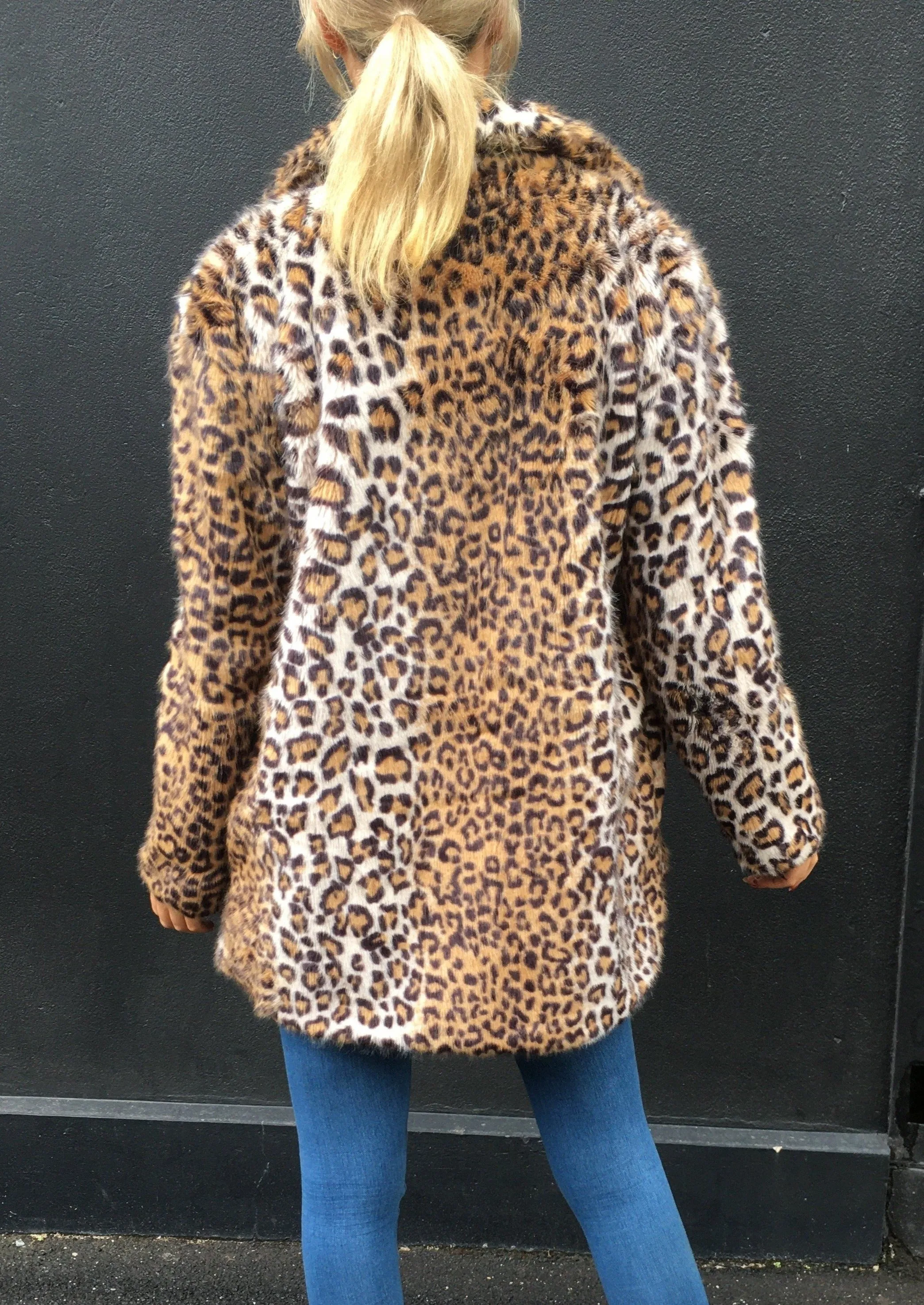 Hear us roar faux fur jacket - leopard