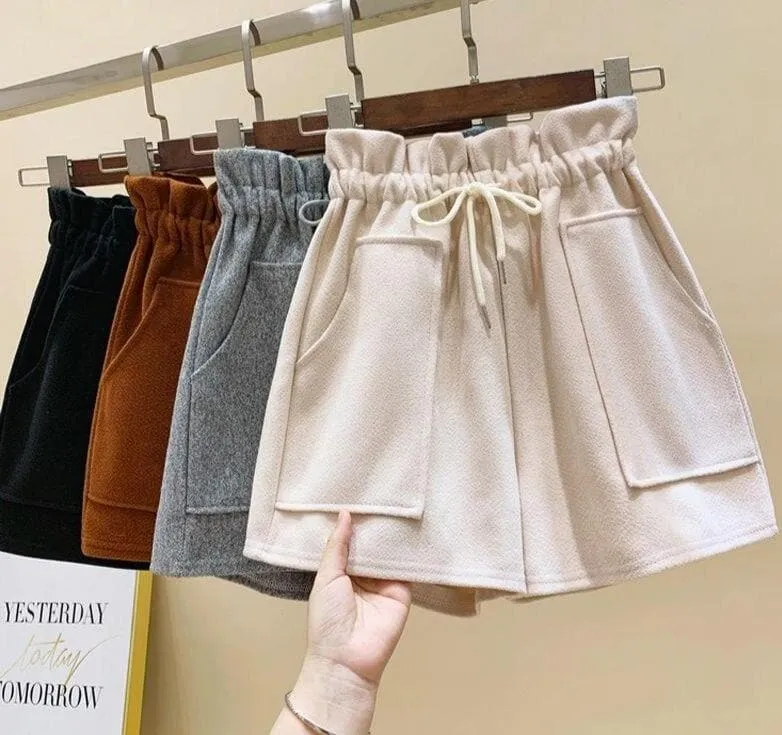 High-Waist Shorts With Drawstring And Pocket (S to 4XL!)