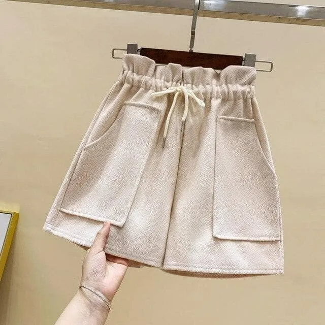 High-Waist Shorts With Drawstring And Pocket (S to 4XL!)