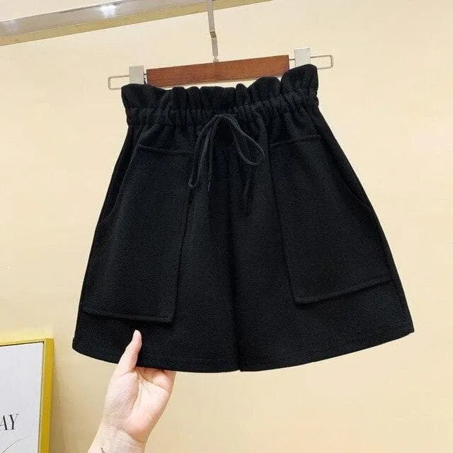 High-Waist Shorts With Drawstring And Pocket (S to 4XL!)