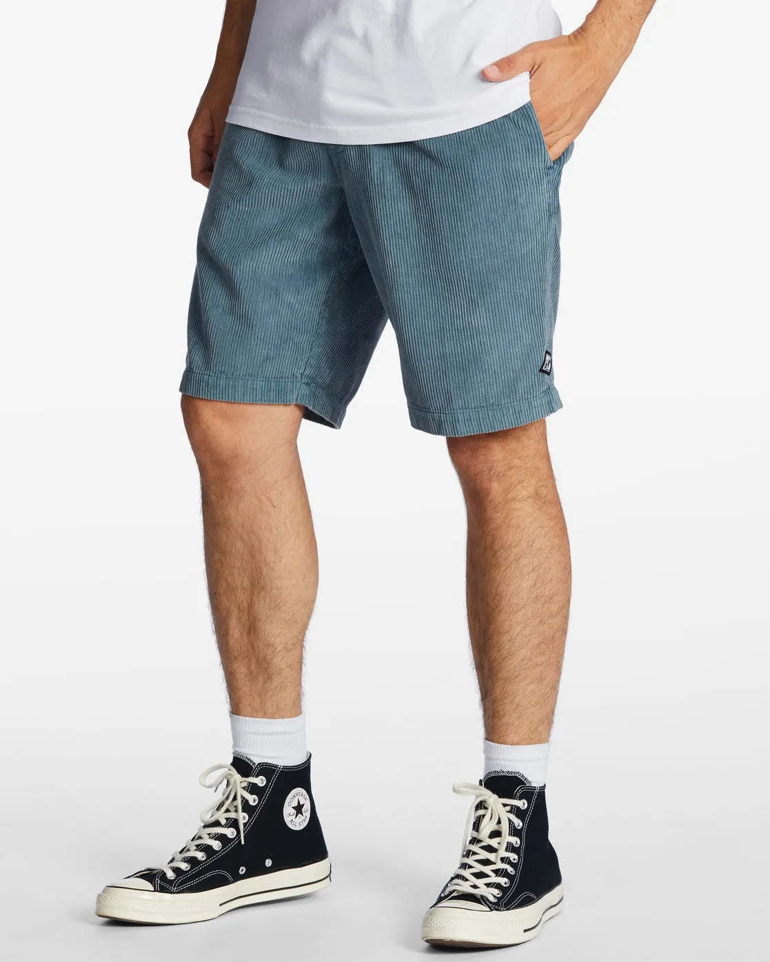 Larry Corduroy 20" Shorts - Smoke Blue