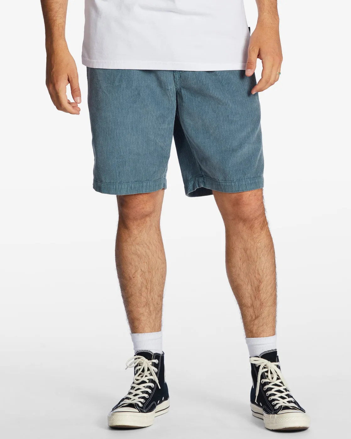 Larry Corduroy 20" Shorts - Smoke Blue