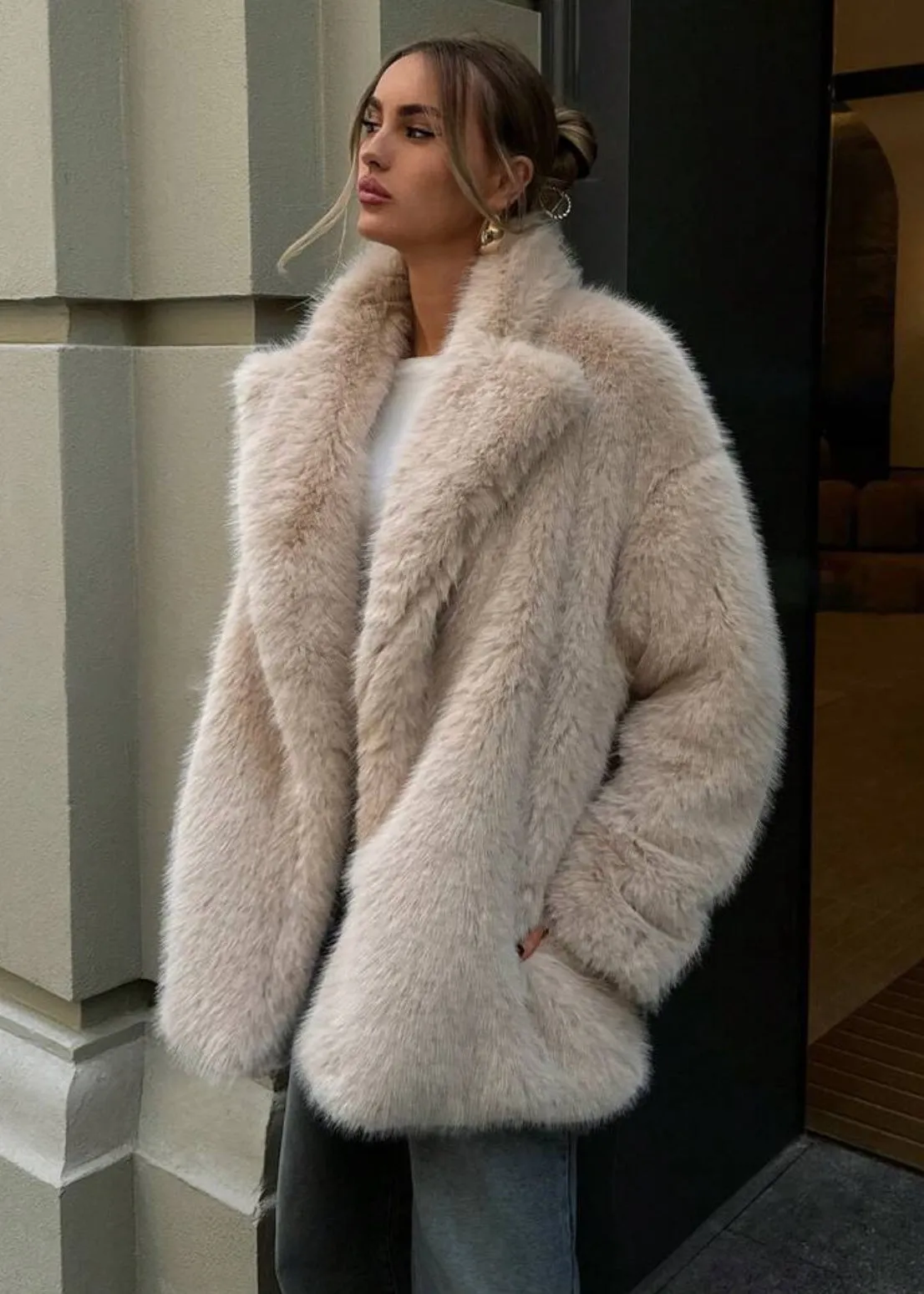 Leila Eco-Fur Jacket