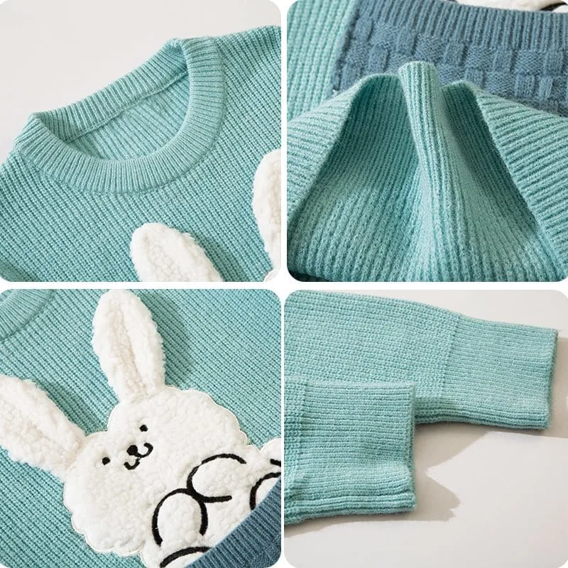 Lemandik Cozy Knitted Sweater Pocket Rabbit