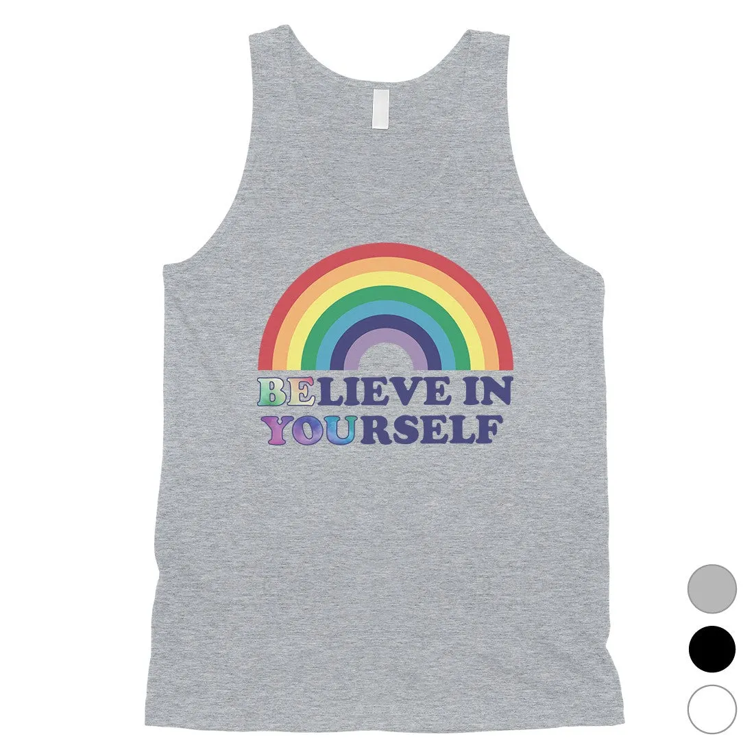 LGBT Be You Believe Rainbow Mens Tank Top