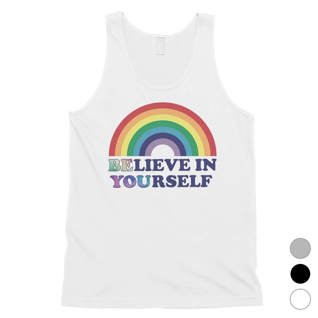 LGBT Be You Believe Rainbow Mens Tank Top