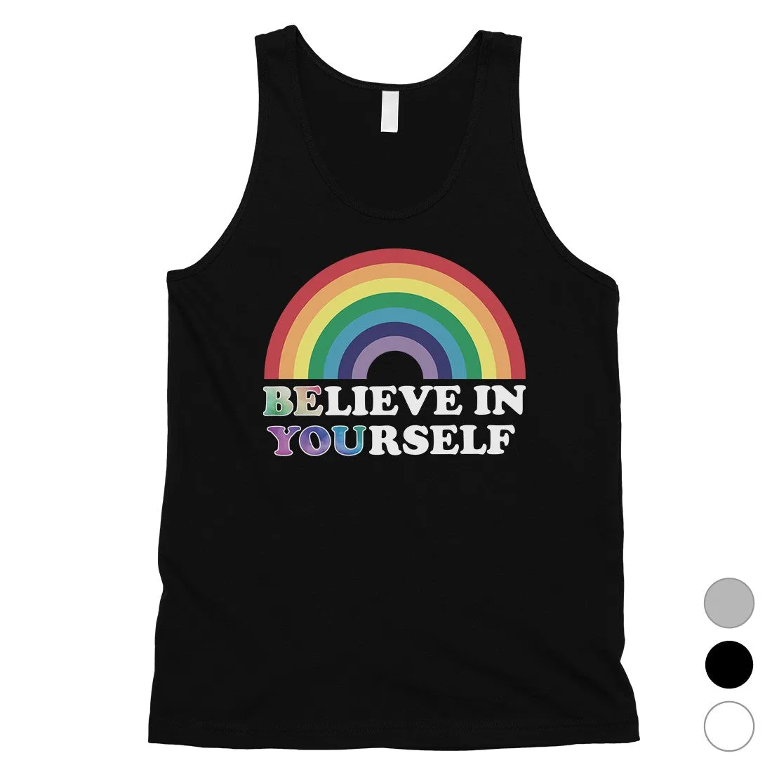 LGBT Be You Believe Rainbow Mens Tank Top