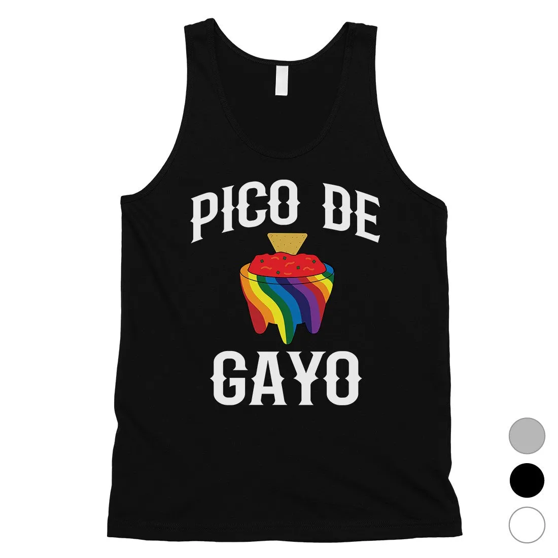 LGBT Pico De Gayo Rainbow Mens Tank Top