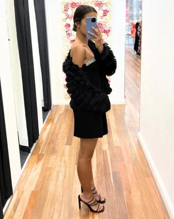 Lori Faux Fur Jacket - Black