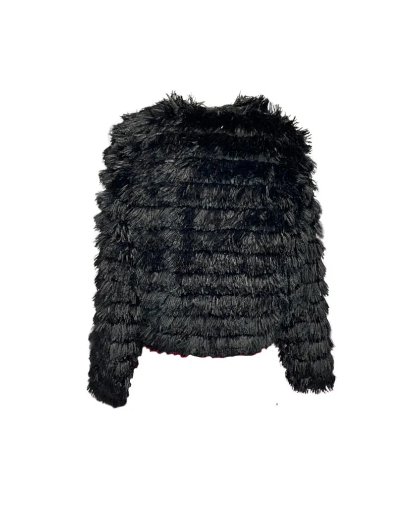 Lori Faux Fur Jacket - Black