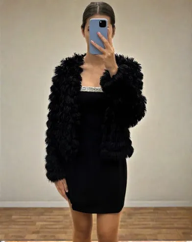 Lori Faux Fur Jacket - Black