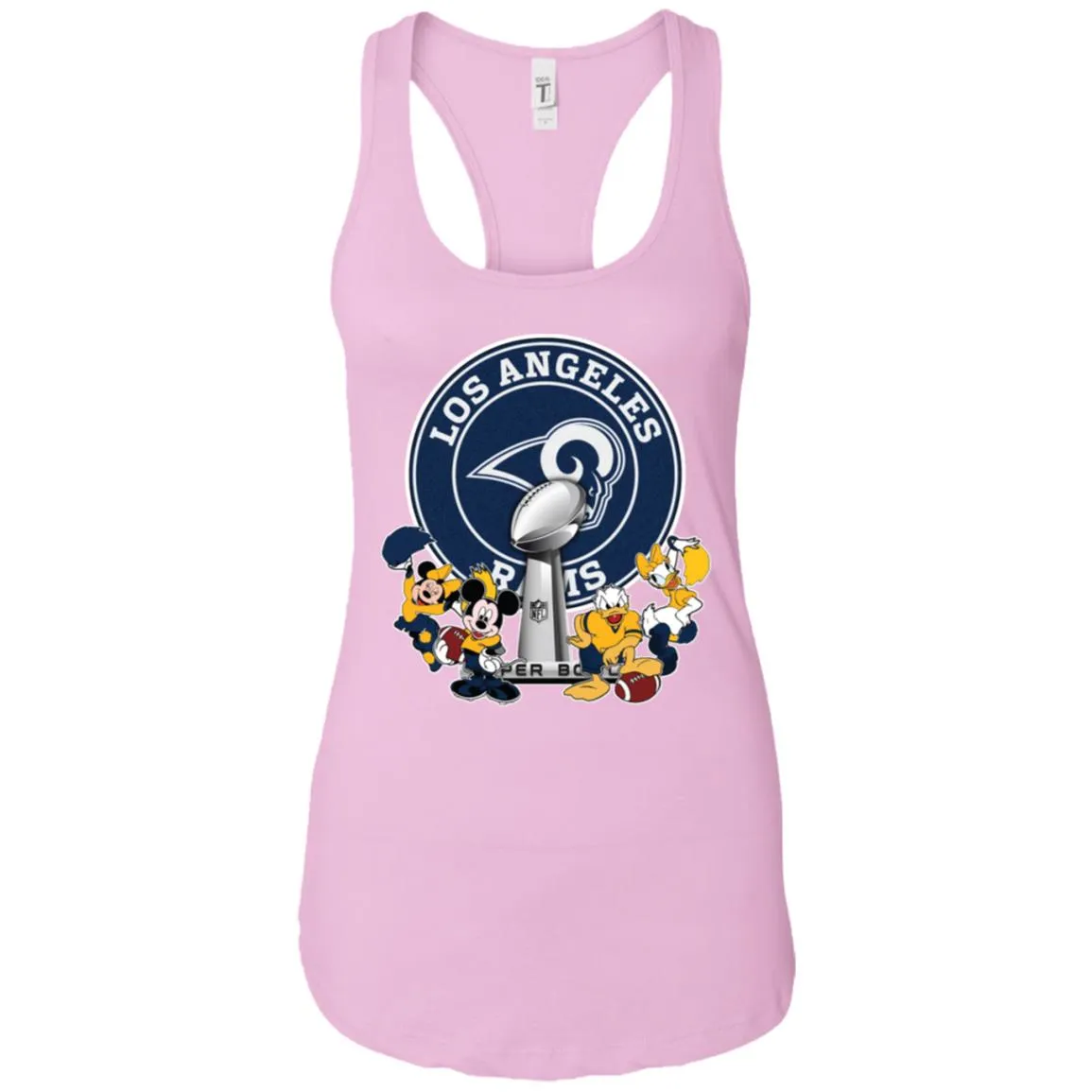 Los Angeles Rams Super Bowl 2019 Mickey Minnie Mouse Donald Daisy Duck Football Nfl Women Tank Top