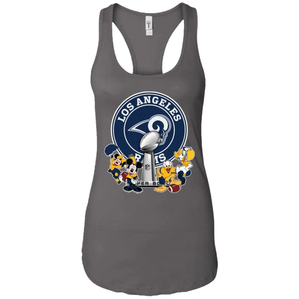 Los Angeles Rams Super Bowl 2019 Mickey Minnie Mouse Donald Daisy Duck Football Nfl Women Tank Top