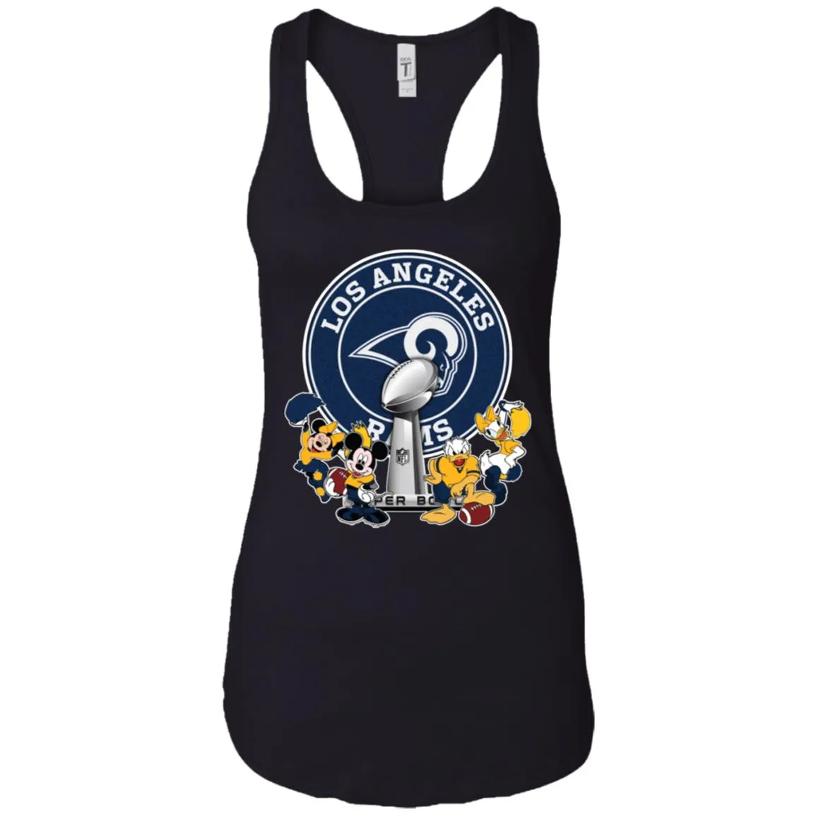 Los Angeles Rams Super Bowl 2019 Mickey Minnie Mouse Donald Daisy Duck Football Nfl Women Tank Top