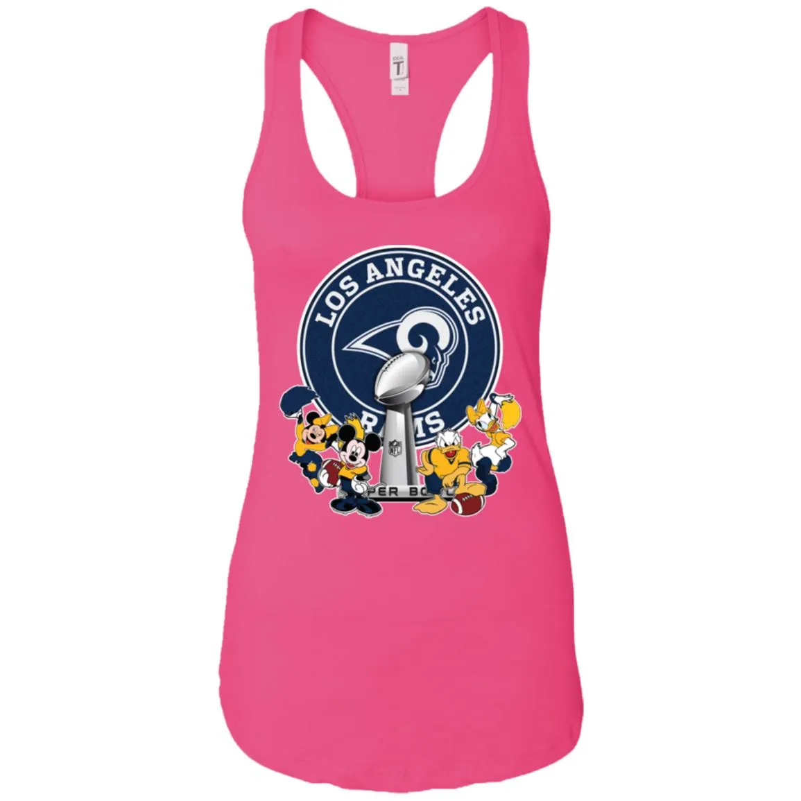 Los Angeles Rams Super Bowl 2019 Mickey Minnie Mouse Donald Daisy Duck Football Nfl Women Tank Top