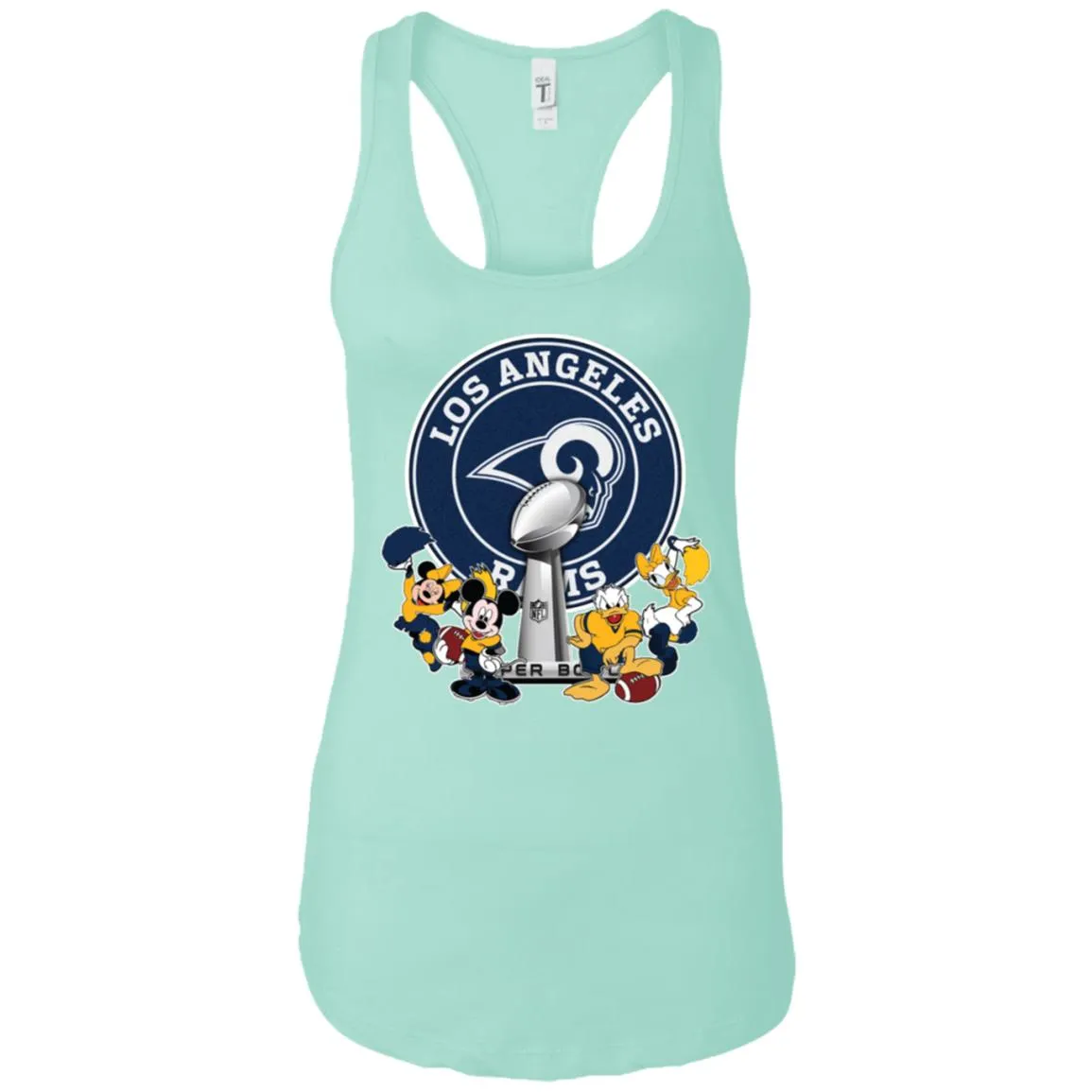 Los Angeles Rams Super Bowl 2019 Mickey Minnie Mouse Donald Daisy Duck Football Nfl Women Tank Top