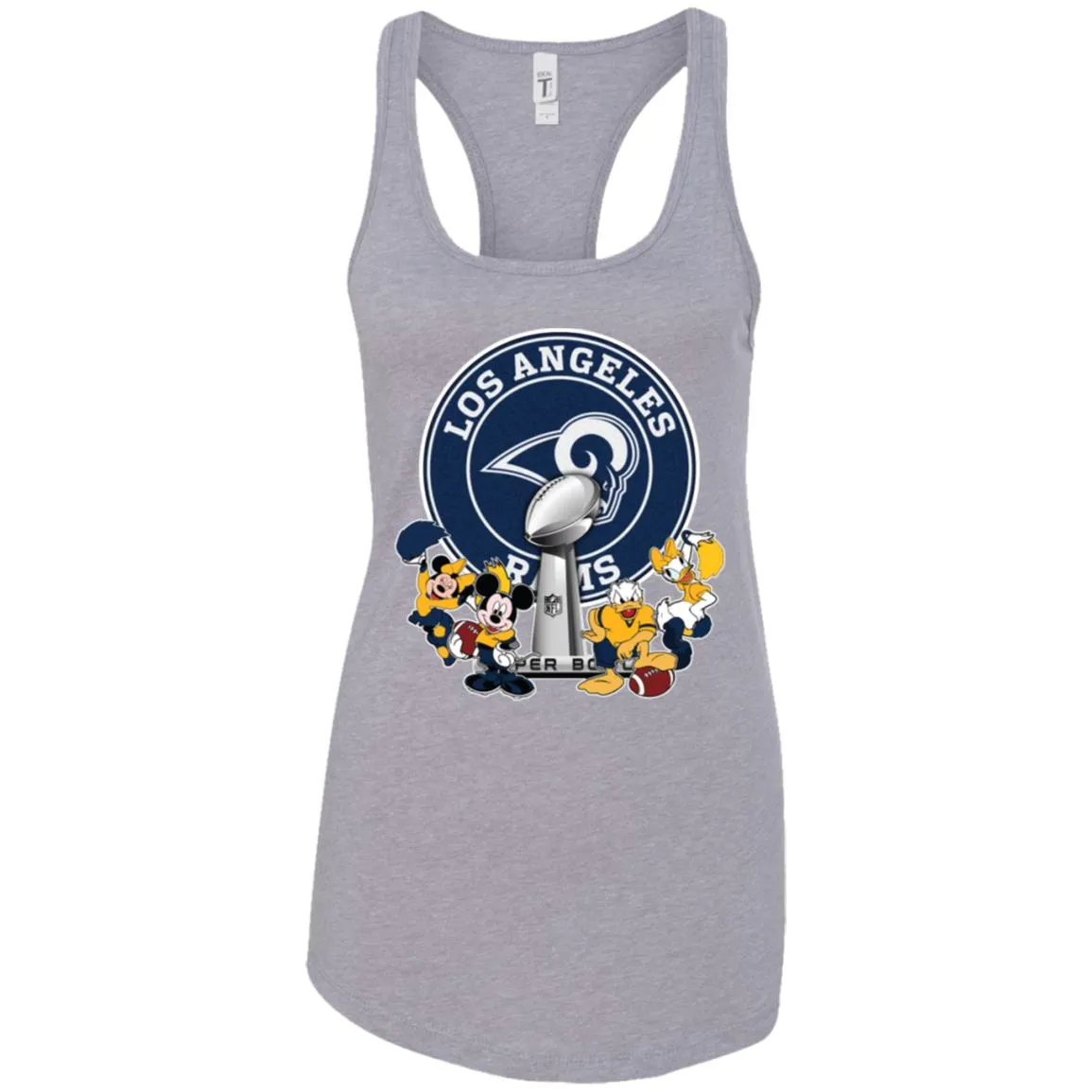 Los Angeles Rams Super Bowl 2019 Mickey Minnie Mouse Donald Daisy Duck Football Nfl Women Tank Top