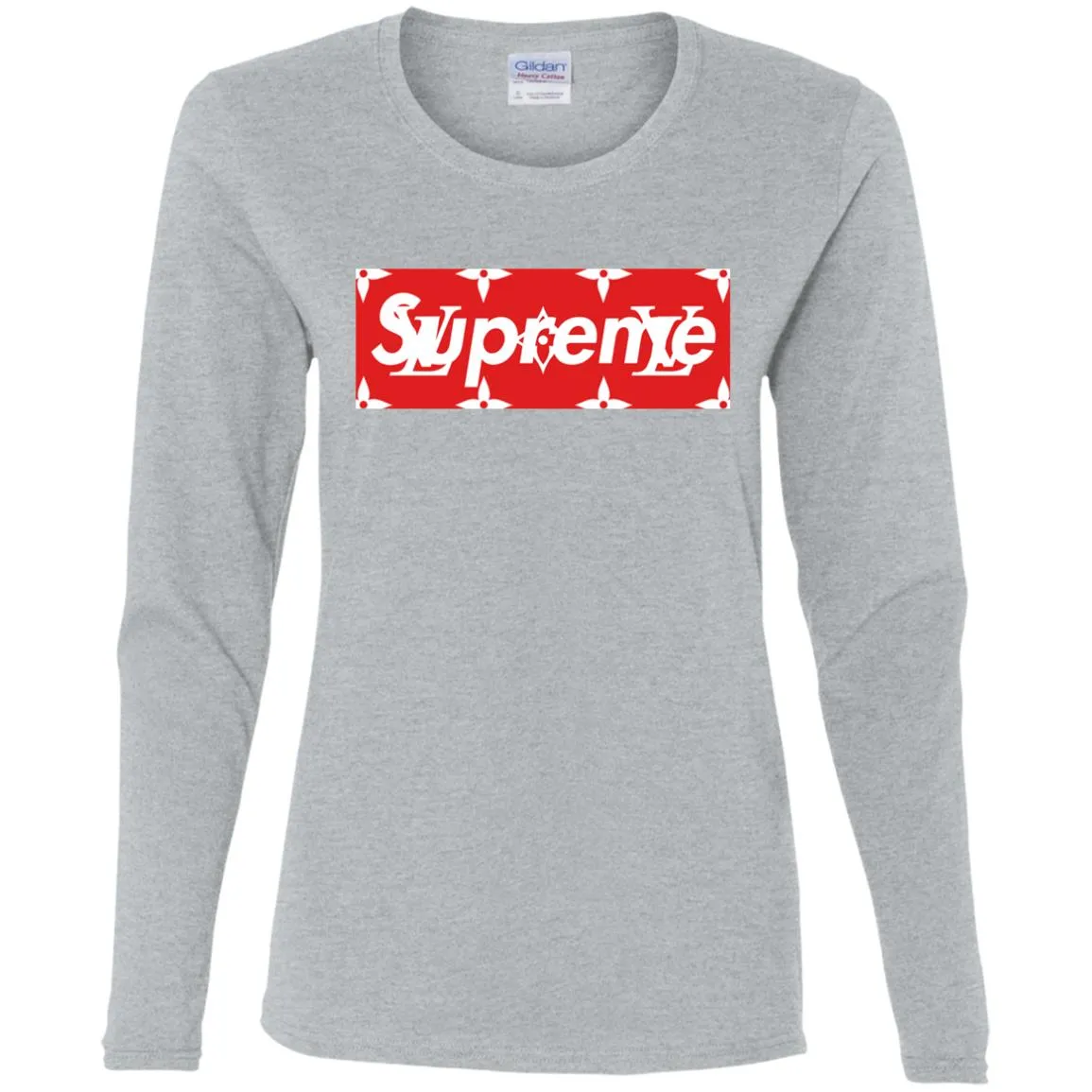 Louis Vuitton Box Supreme T-shirt Women Long Sleeve Shirt