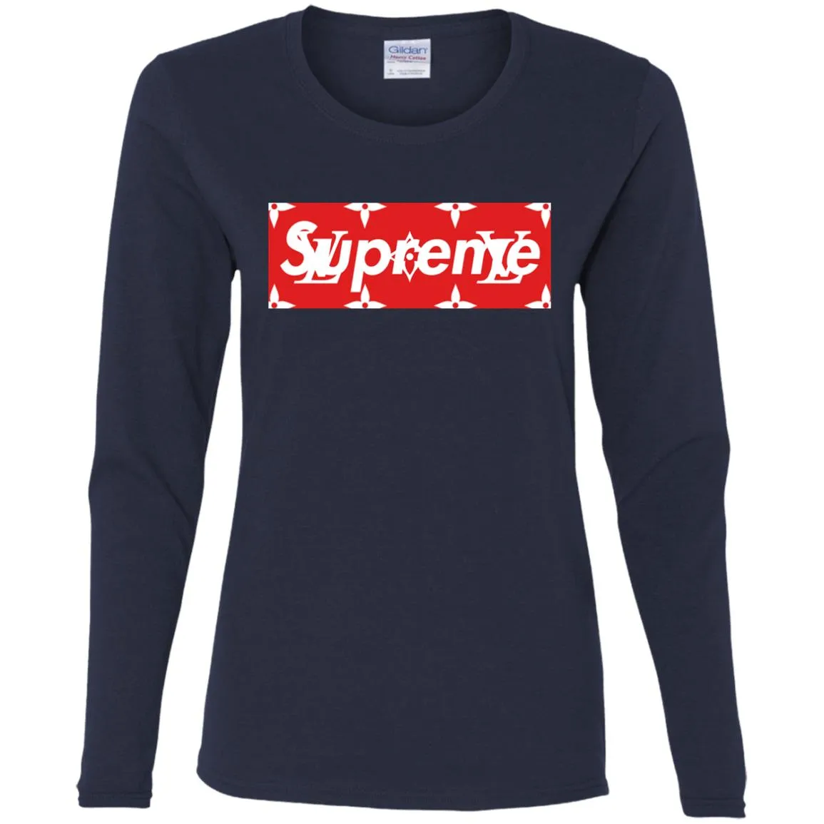 Louis Vuitton Box Supreme T-shirt Women Long Sleeve Shirt