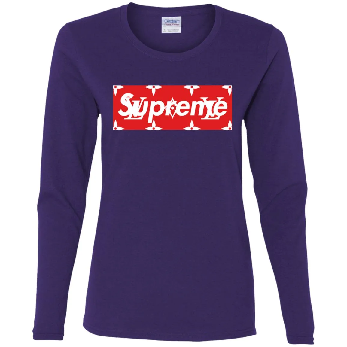 Louis Vuitton Box Supreme T-shirt Women Long Sleeve Shirt