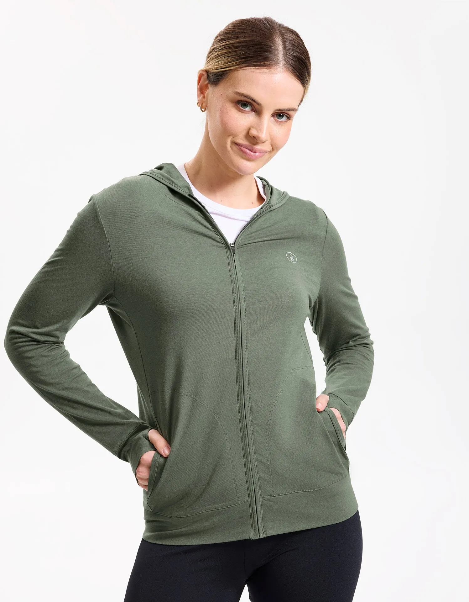 Luxe Hooded Full Zip Top UPF 50  Sensitive Collection