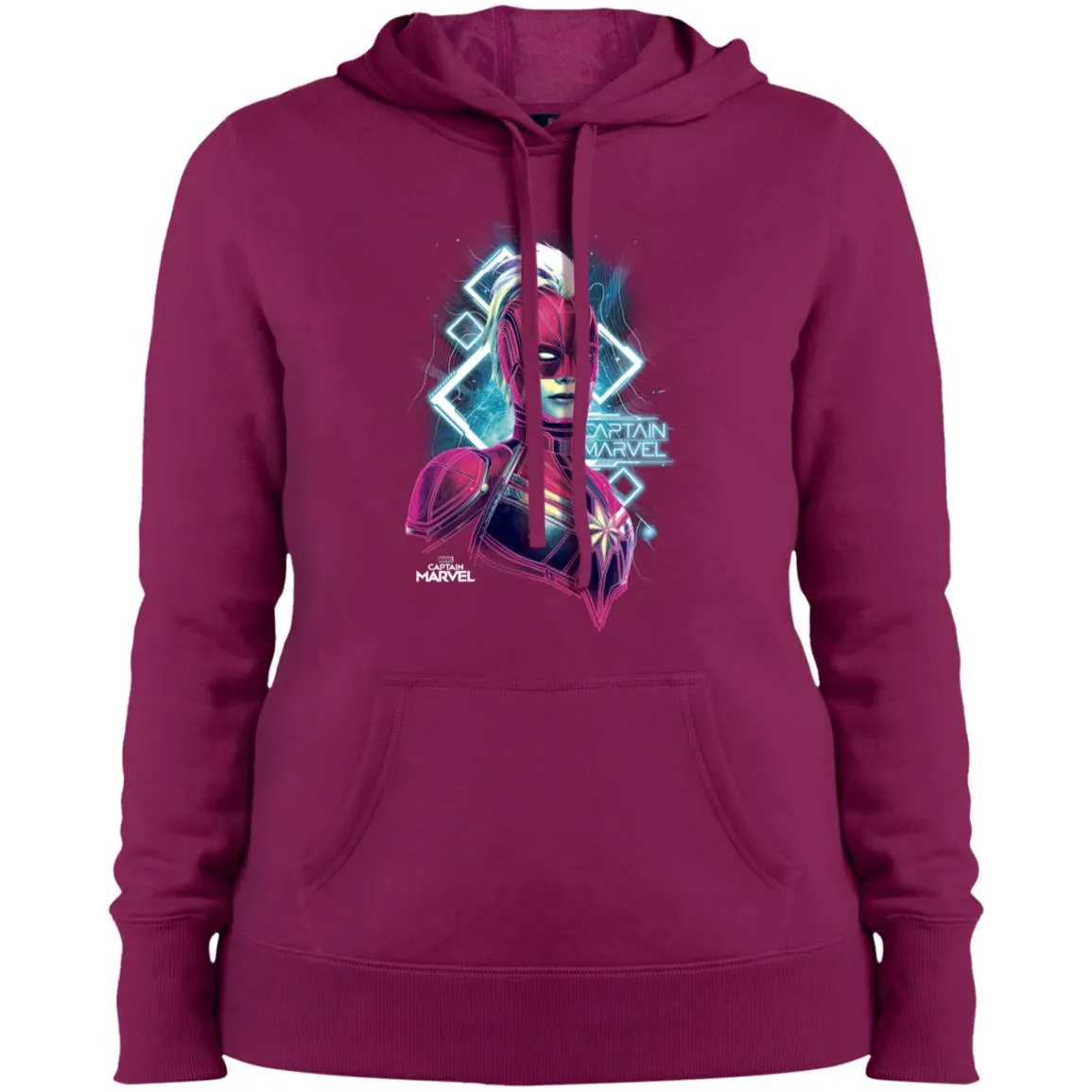 Marvel Captain Marvel Space Glow Neon Women Hooded Sweatshirt