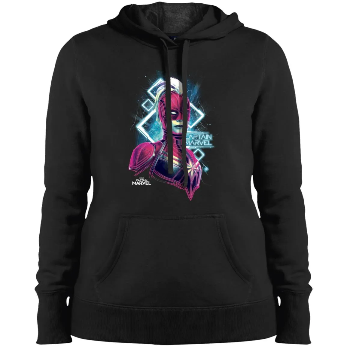 Marvel Captain Marvel Space Glow Neon Women Hooded Sweatshirt