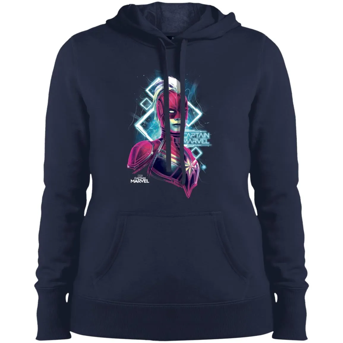 Marvel Captain Marvel Space Glow Neon Women Hooded Sweatshirt