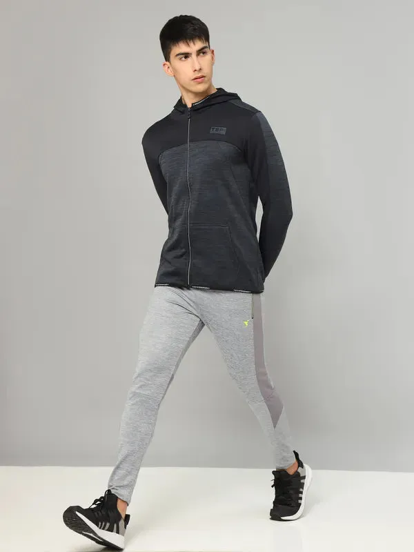 Men Melange Slim Fit Hooded Jacket with TECHNOLITE