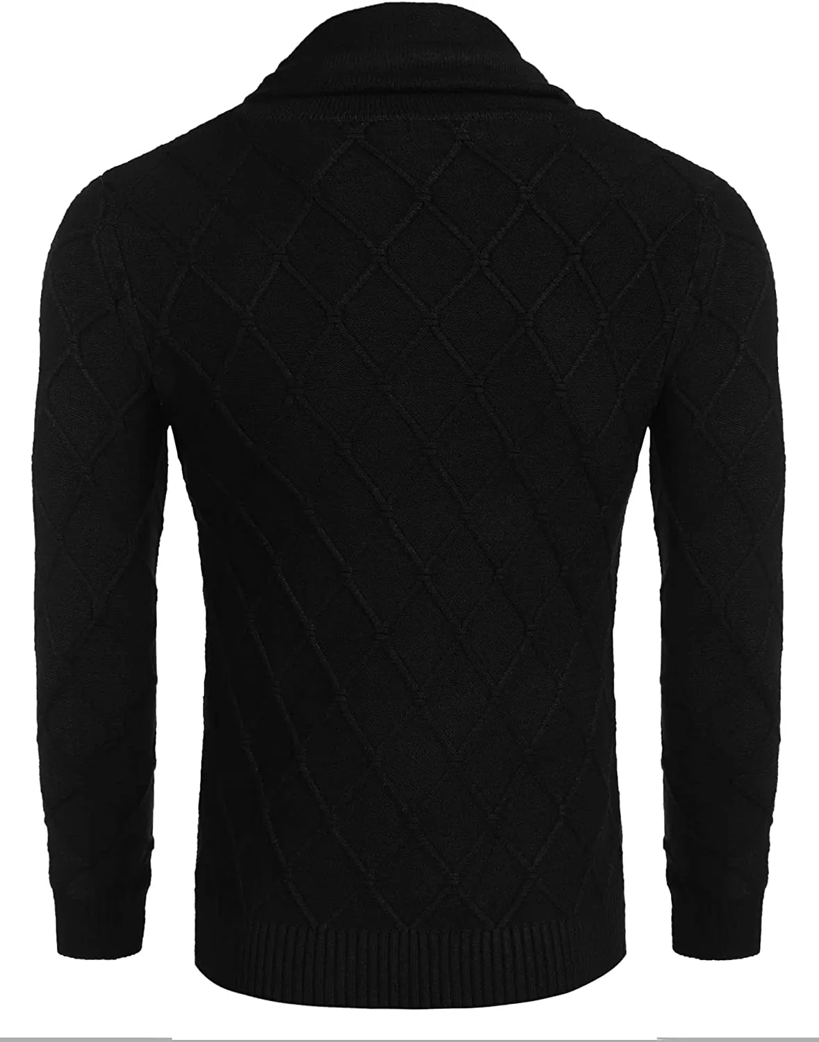 Men's Knitted Turtleneck Sweater Casual Thermal Long Sleeve Pullover