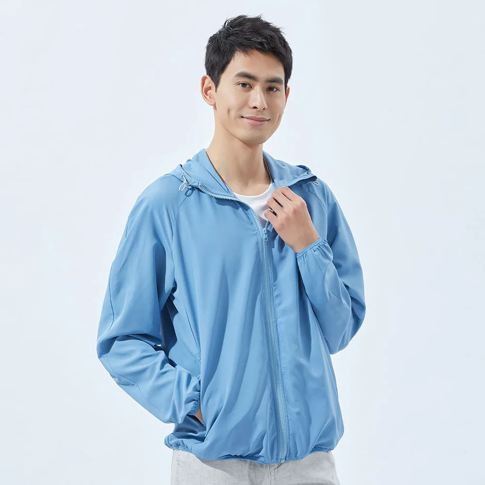 Men's Standard Ultra Light Long Sleeve Outdoor Sun Prodective Hoodie UPF 50 