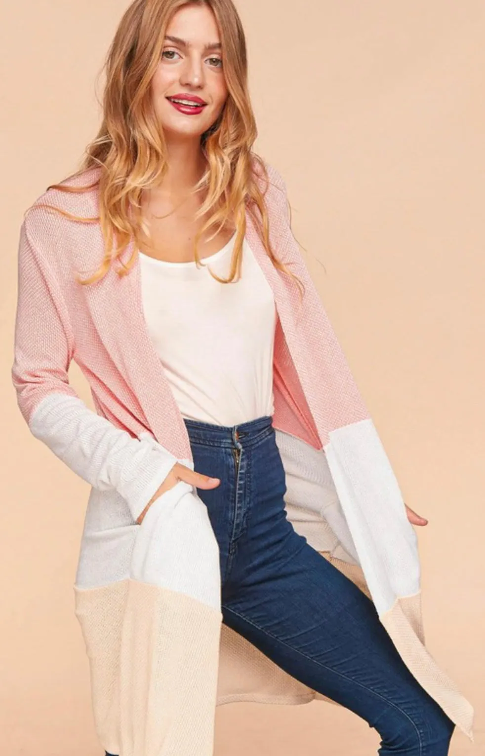 Mix It Up Color Block Cardigan