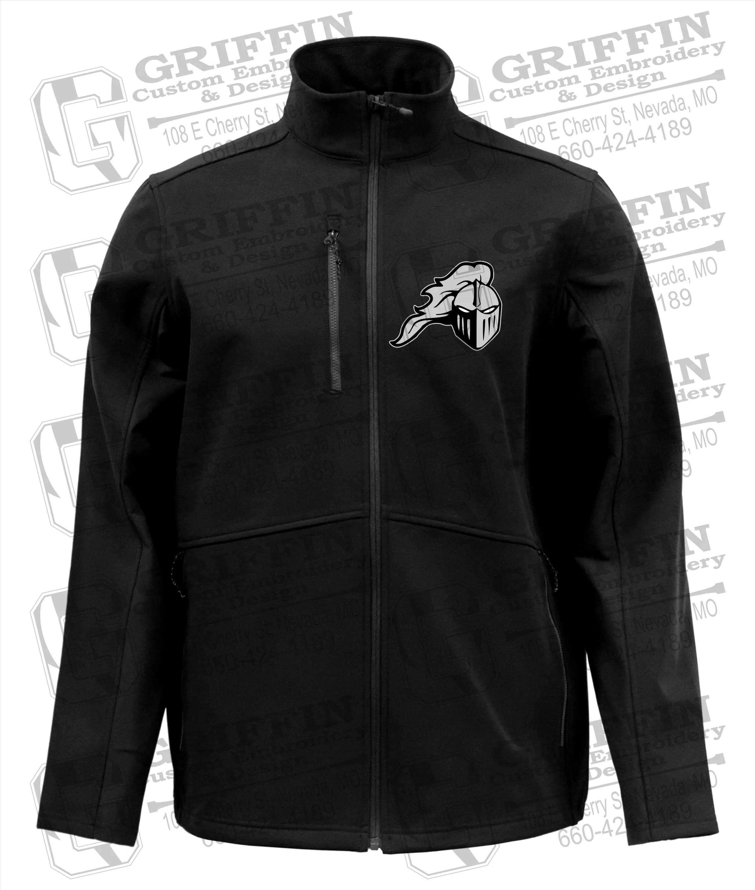 NEVC Knights Mens Softshell Jacket - Knights Helmet Logo