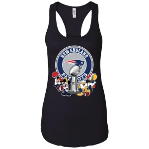 New England Patriots Super Bowl 2019 Mickey Minnie Mouse Donald Daisy Duck Football Nfl Women Tank Top