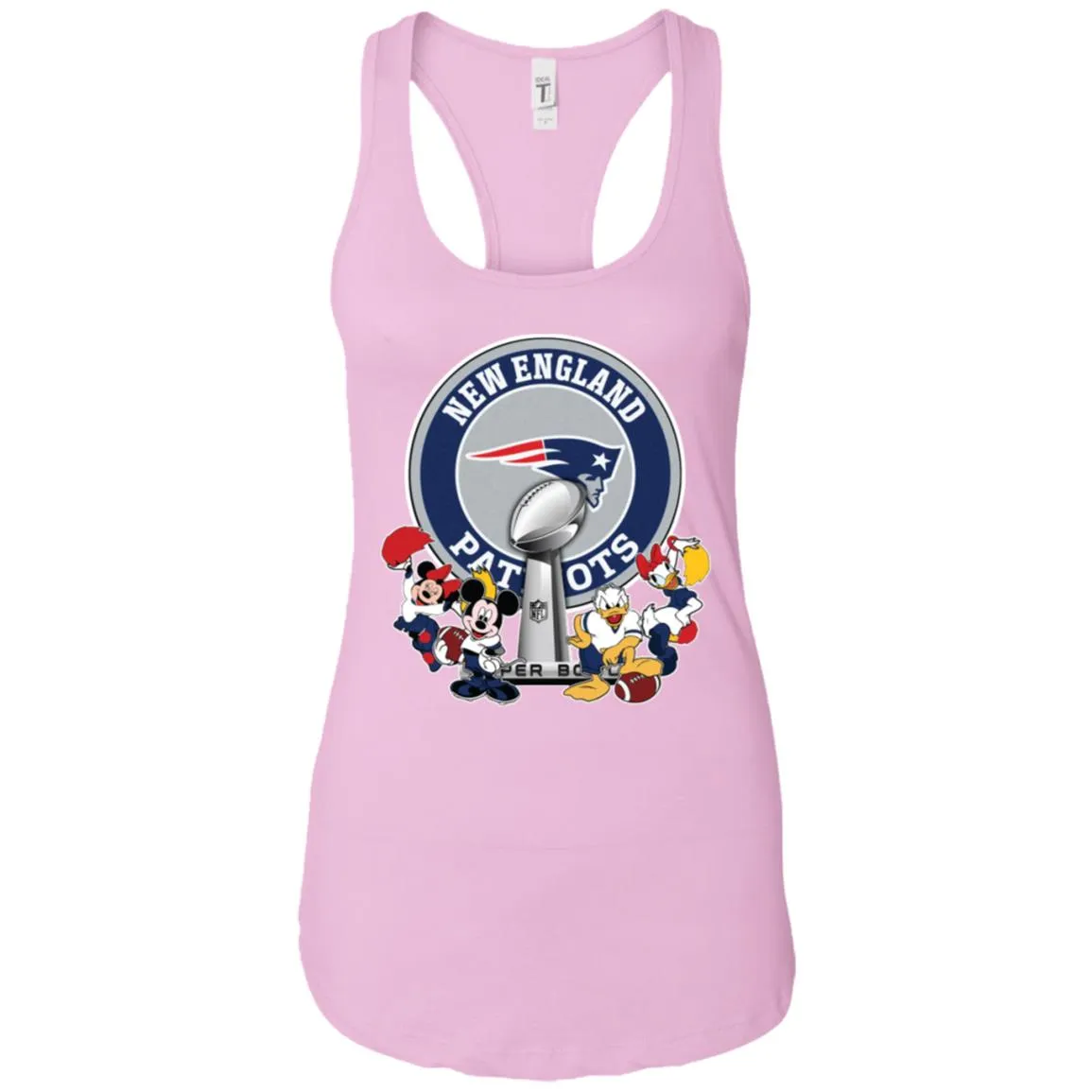 New England Patriots Super Bowl 2019 Mickey Minnie Mouse Donald Daisy Duck Football Nfl Women Tank Top