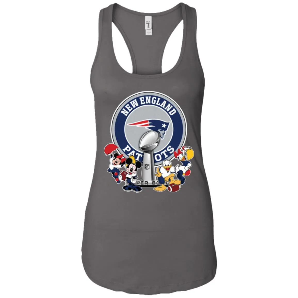 New England Patriots Super Bowl 2019 Mickey Minnie Mouse Donald Daisy Duck Football Nfl Women Tank Top