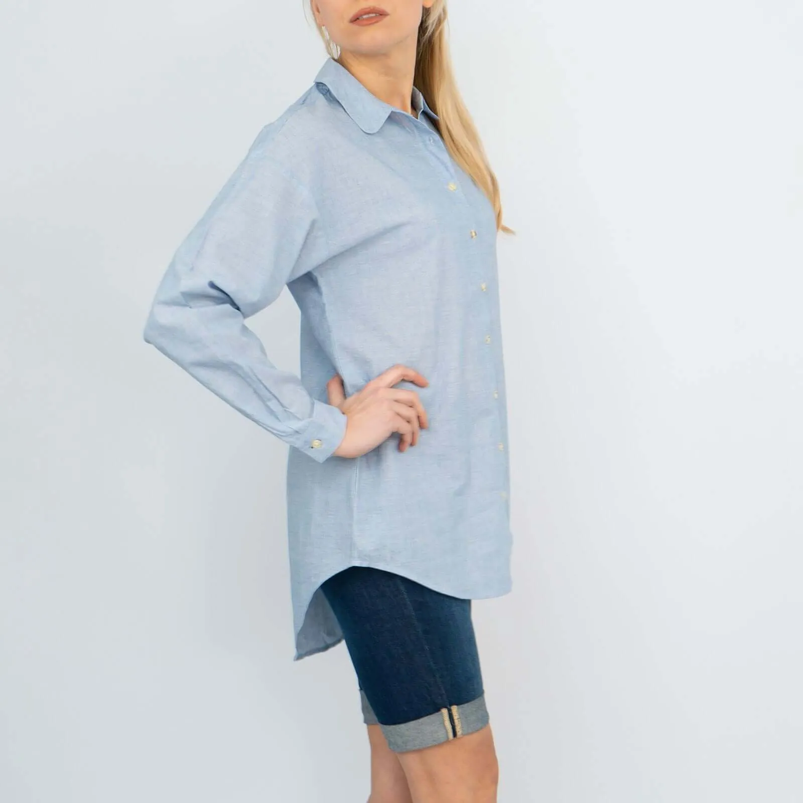 Next Longline Long Sleeve Loose Relaxed Fit Cotton Shirts