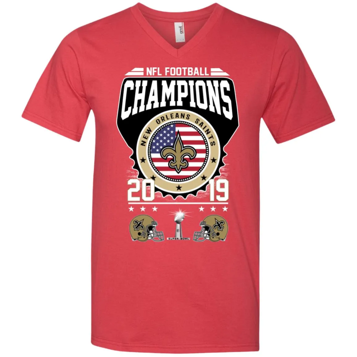 Nfl – Football Champions New Orleans Saints Super Bowl 2019 Men V-Neck T-Shirt